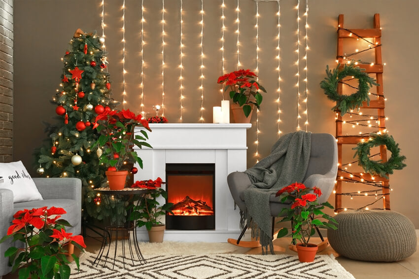 Christmas Fireplace Tapestry Wall Hanging Decor BUY 2 GET 1 FREE