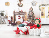 Christmas Decorated Living Room Backdrop M8-70