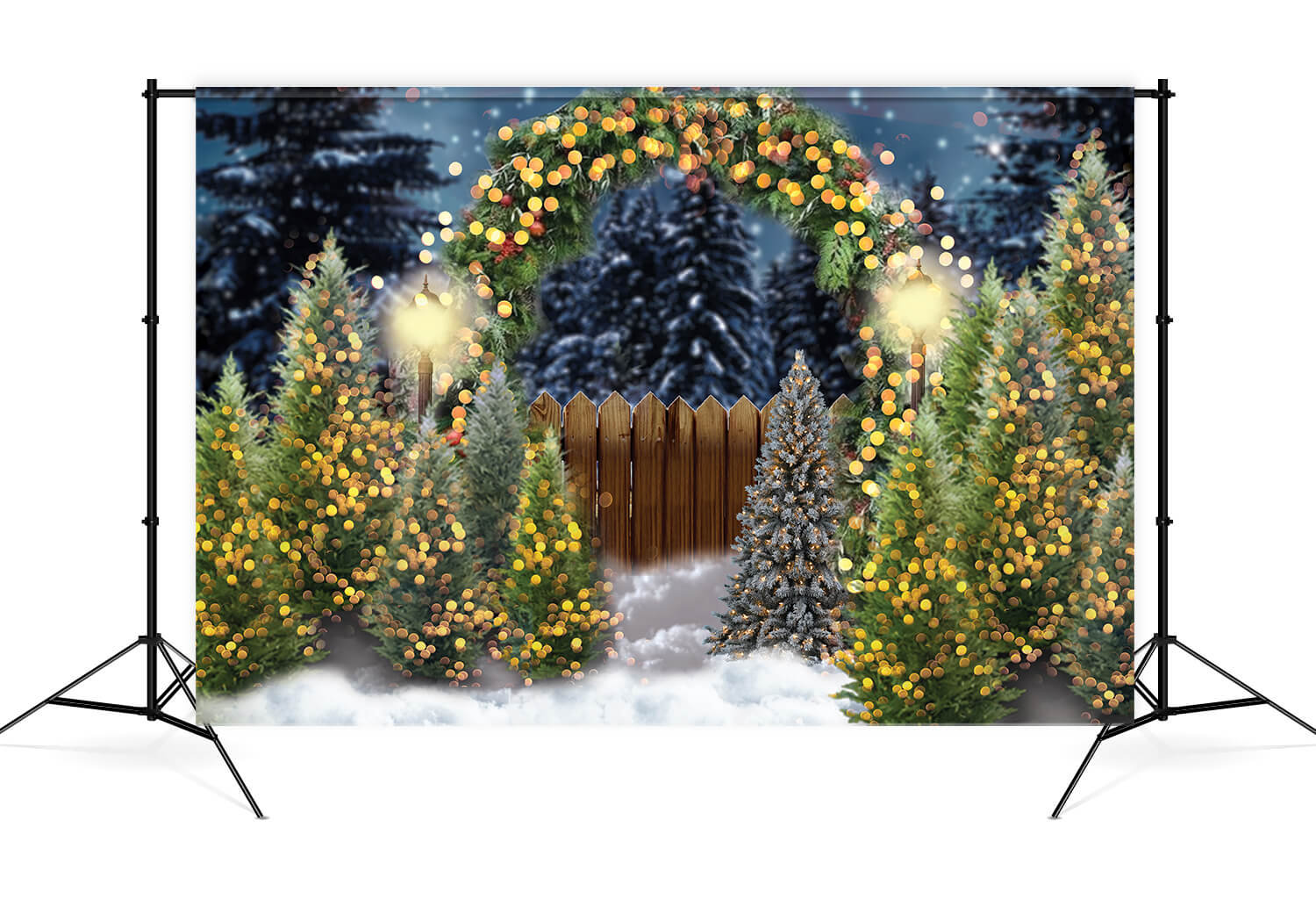 Sparkle Christmas Tree Arch Photography Backdrop M8-75