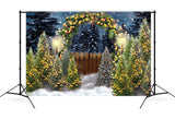 Sparkle Christmas Tree Arch Photography Backdrop M8-75