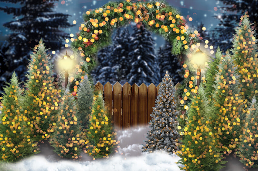 Sparkle Christmas Tree Arch Photography Backdrop