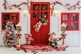 Merry Christmas Front Door Santa Claus Backdrop M9-08