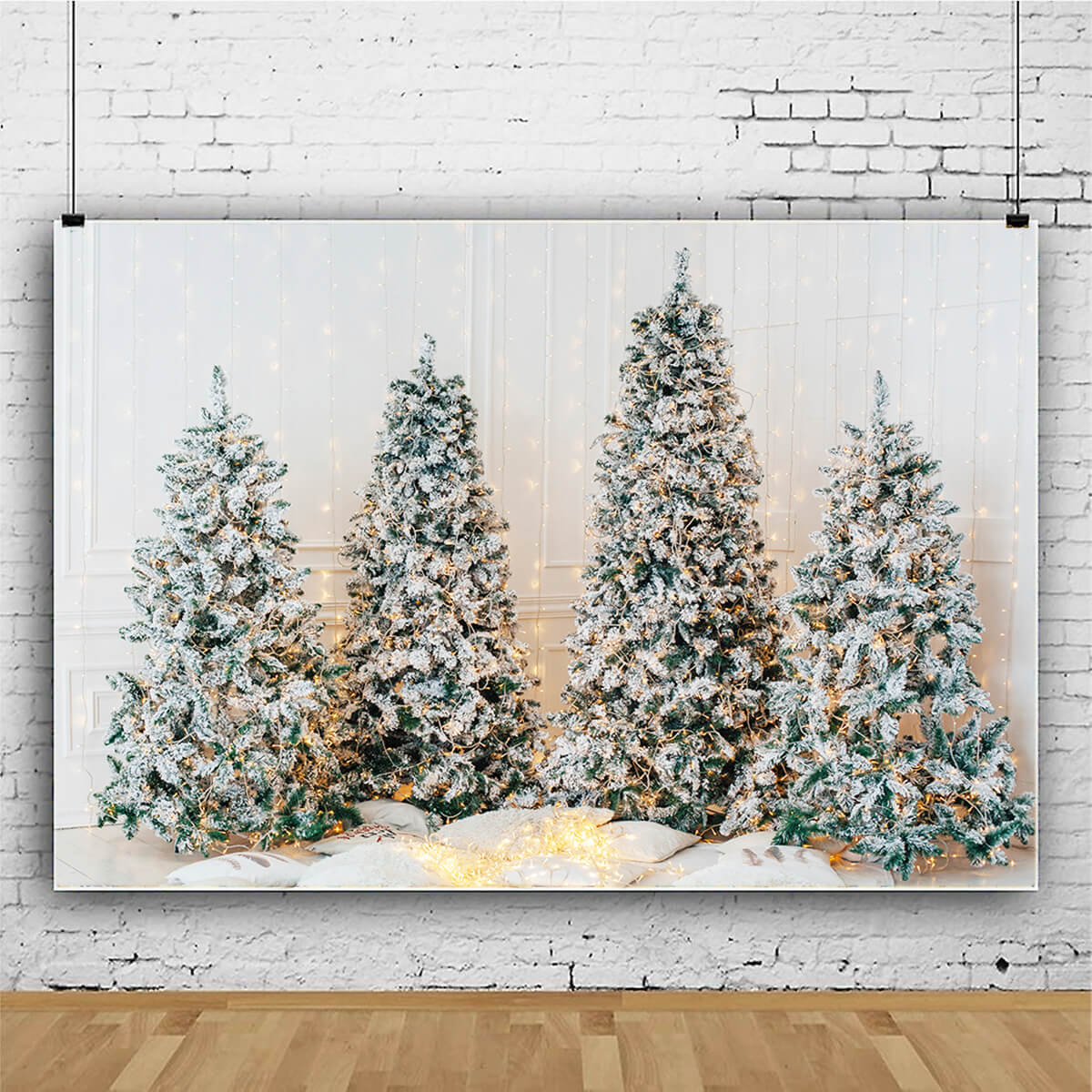 Glowing Christmas Tree Photo Booth Backdrop M9-16