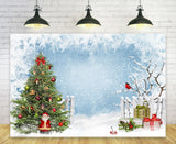 Christmas Fir Tree Winter Snow Landscape Backdrop M9-25