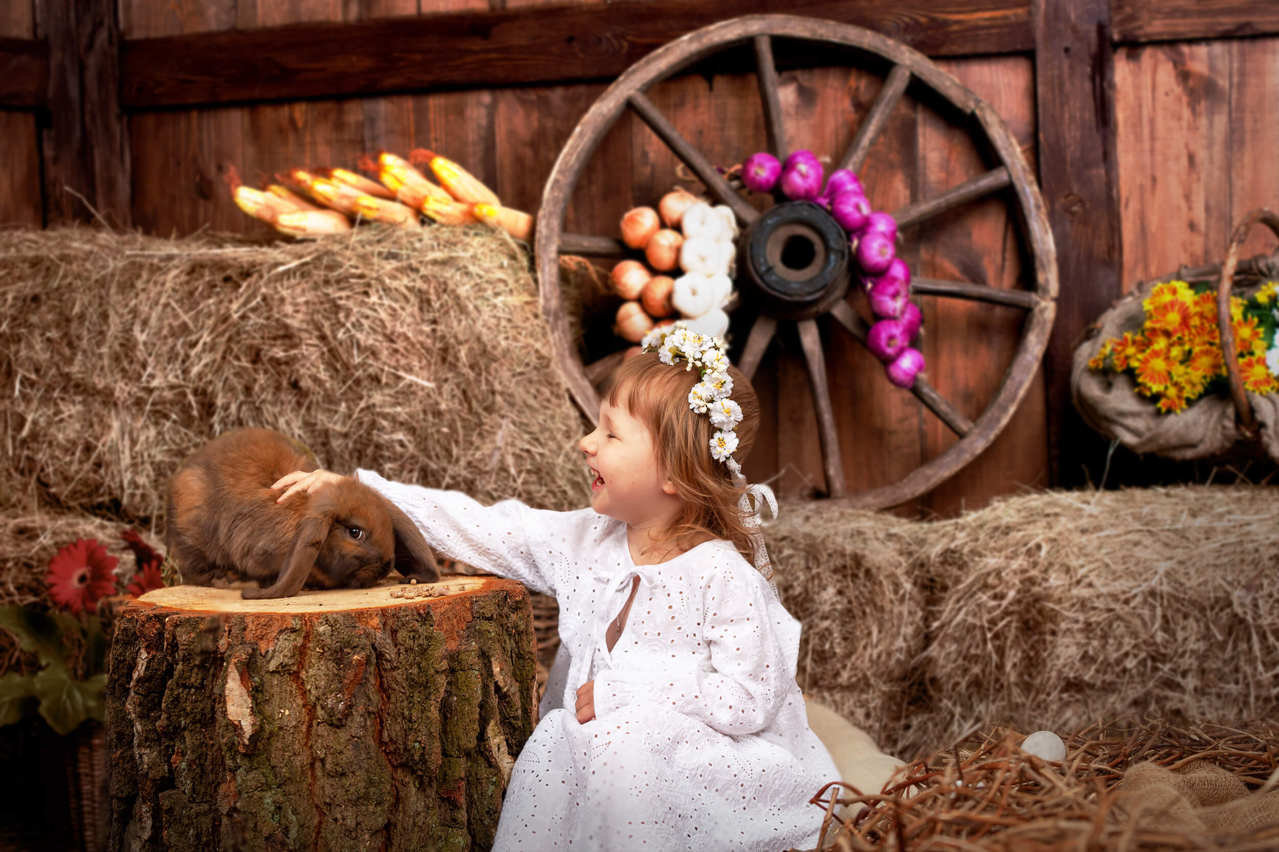 Old Rural Wooden Warehouse Farm Backdrop M9-28