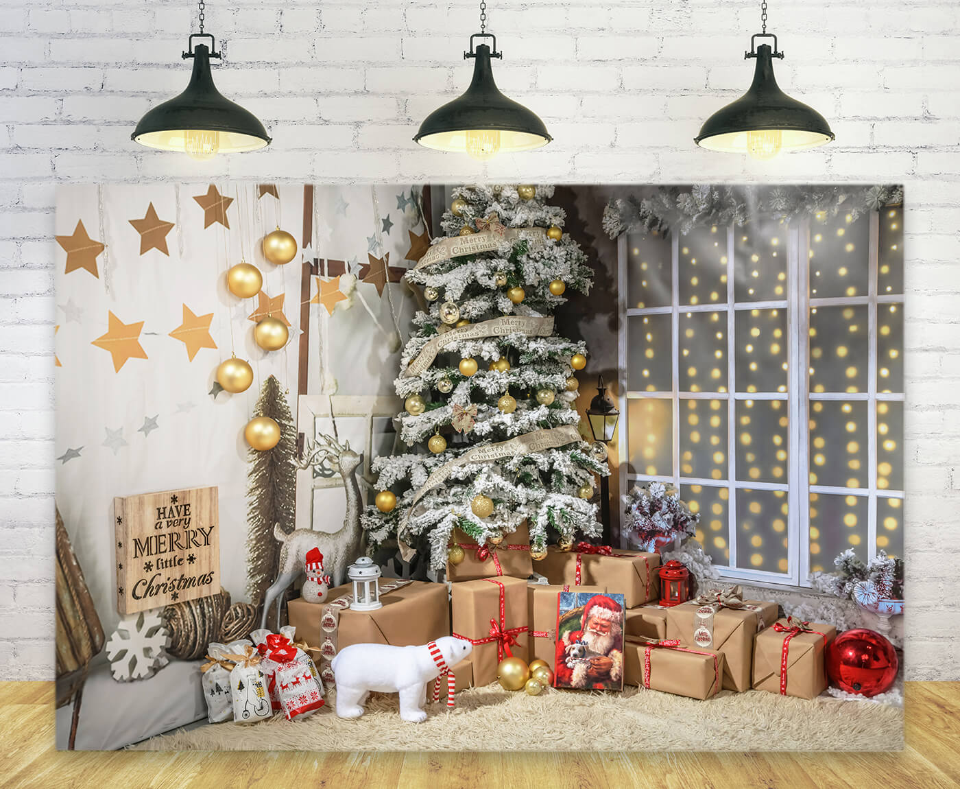 Beautiful Christmas Tree Photo Studio Backdrop M9-43