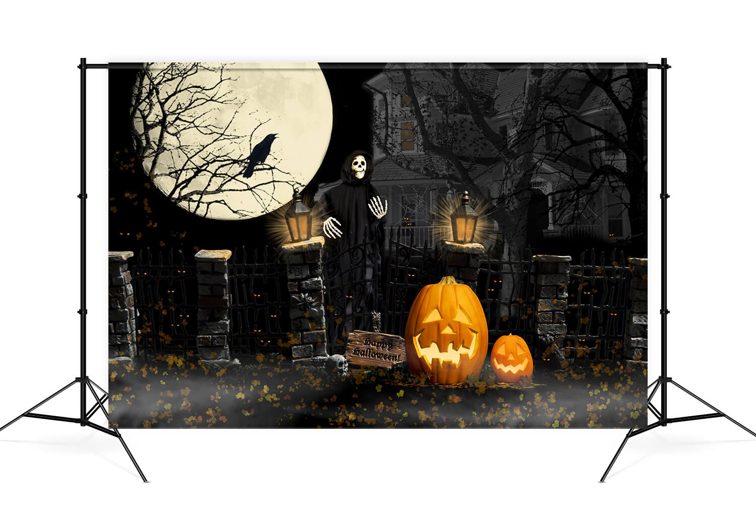 Halloween Spooky Grave Ghost Photography Backdrop M9-49