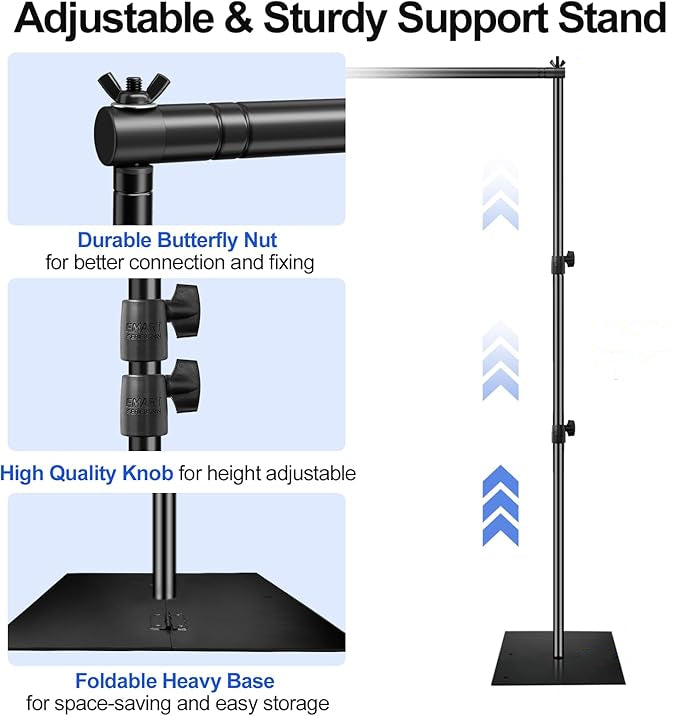 Heavy Duty Backdrop Stand Adjustable Background Support System Kit PR15