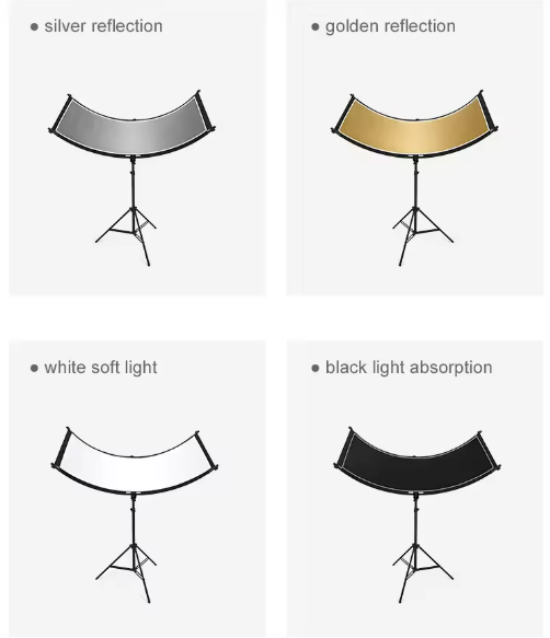 Curved Shape Large Reflector Photography Arc Lighting Diffuser PR17