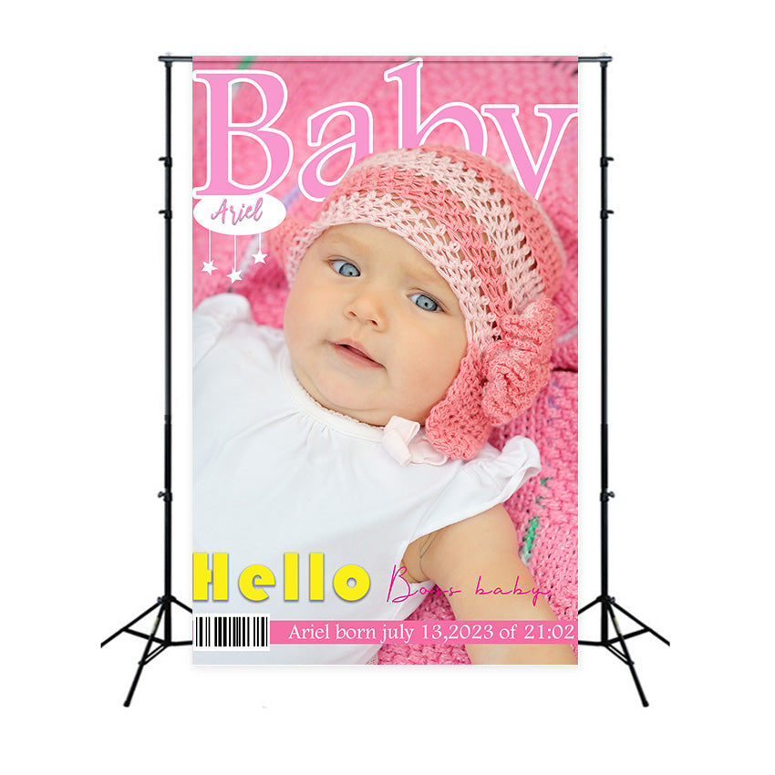 Custom Birthday Backdrops Tender Baby Moments Pastel Backdrop RR1-115