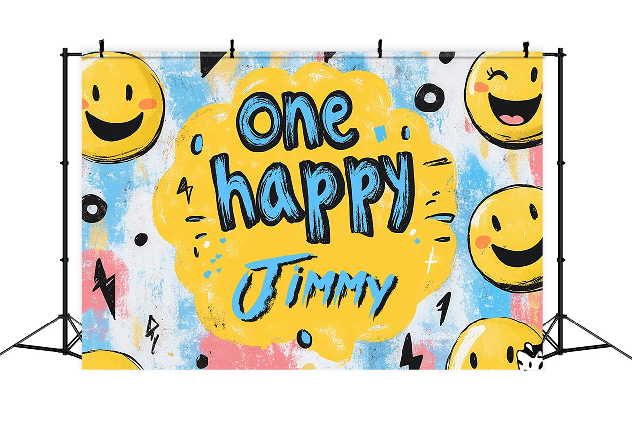 Customize Backdrop For Birthday Smiley Graffiti Celebration Backdrop RR1-24