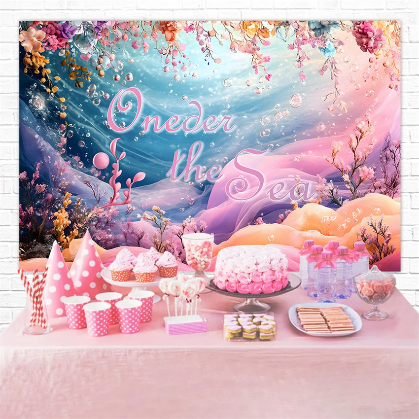 Customized Backdrop For Birthday Magical Ocean Mermaid Backdrop RR1-41