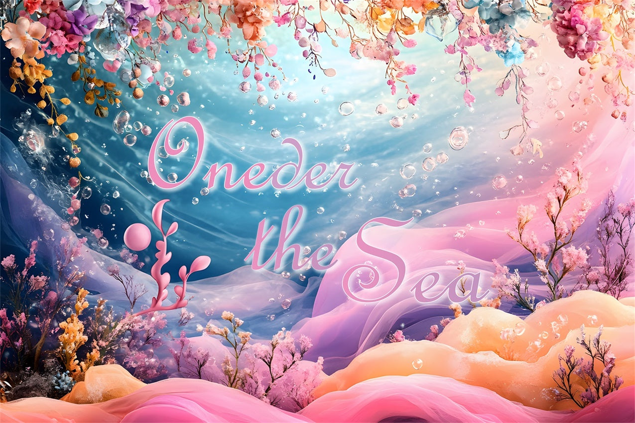 Customized Backdrop For Birthday Magical Ocean Mermaid Backdrop RR1-41