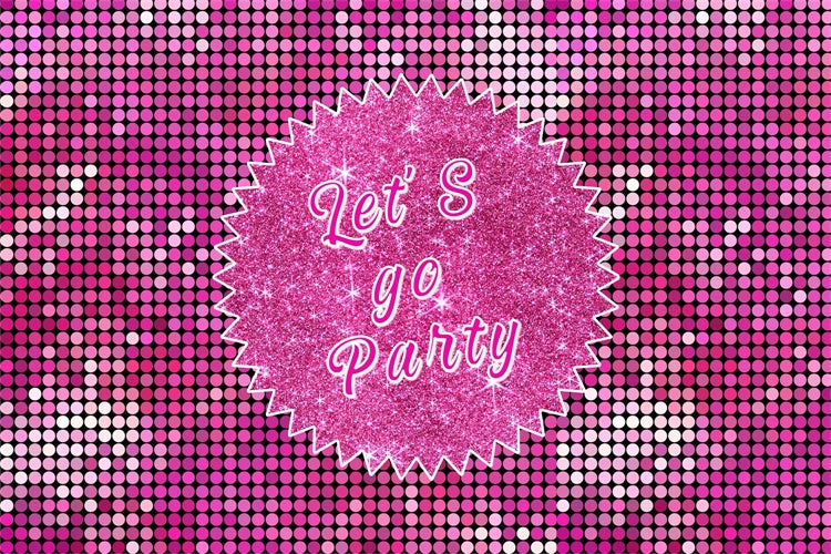 Personalized Backdrop For Birthday Glitzy Pink Sequin Backdrop RR1-55