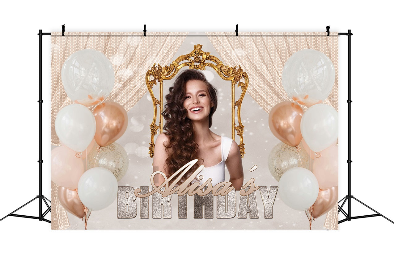 Personalized Birthday Backdrops Dreams Balloon Celebration Backdrop RR1-86