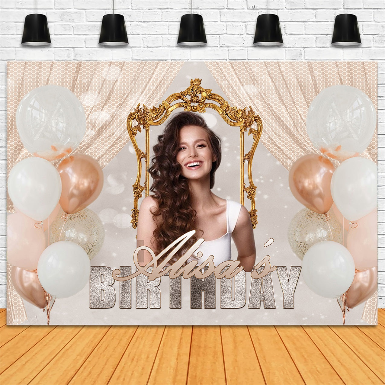 Personalized Birthday Backdrops Dreams Balloon Celebration Backdrop RR1-86