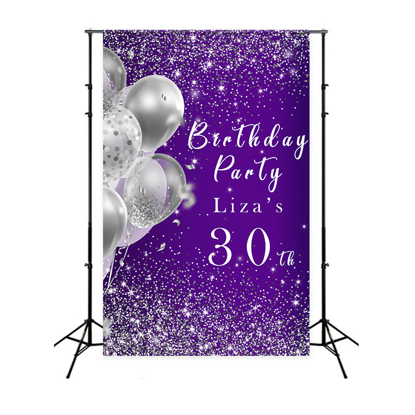 30th Birthday Photo Backdrop Glittering Balloon Backdrop RR12-69