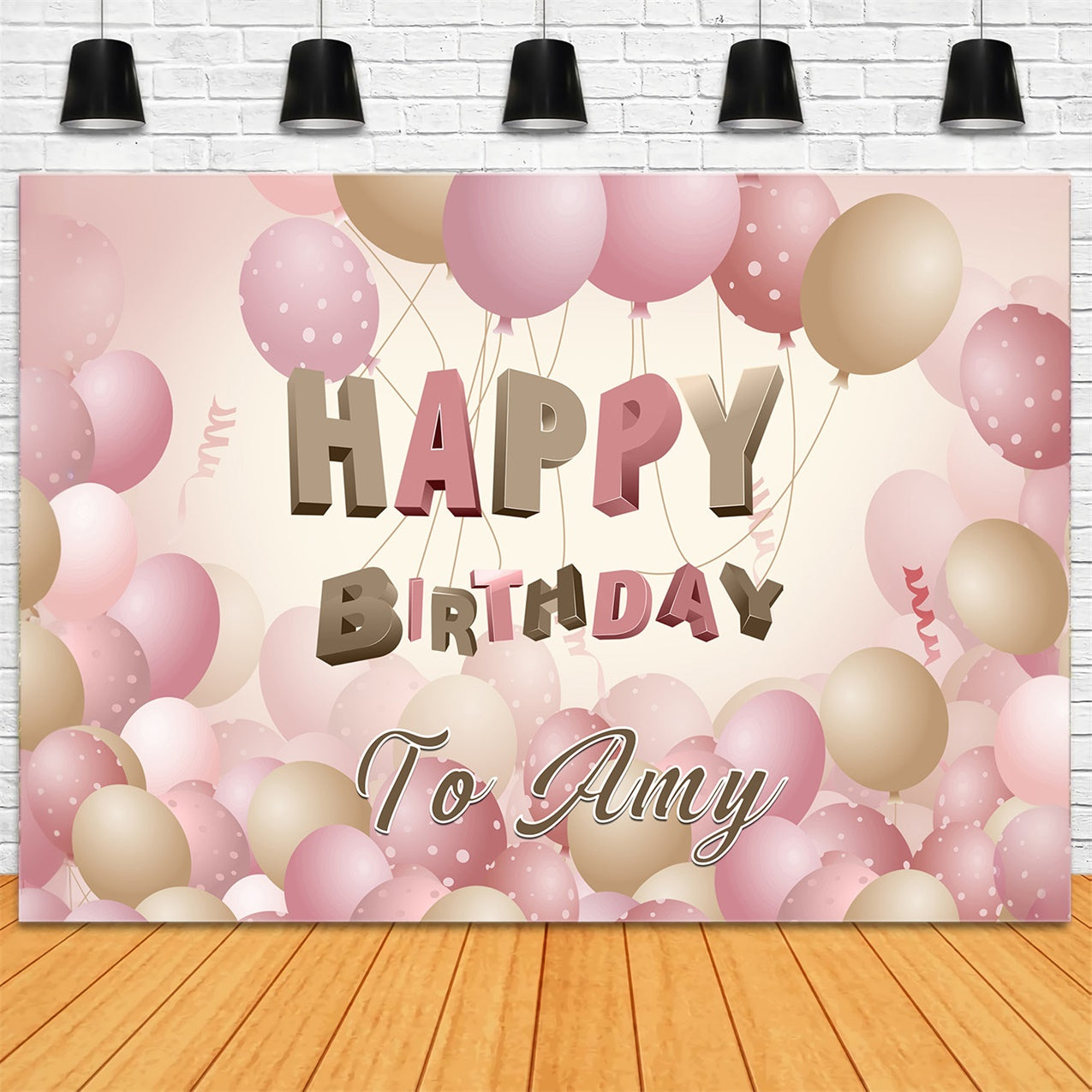 Custom Made Birthday Backdrops Elegant Pastel Balloon Backdrop RR12-75