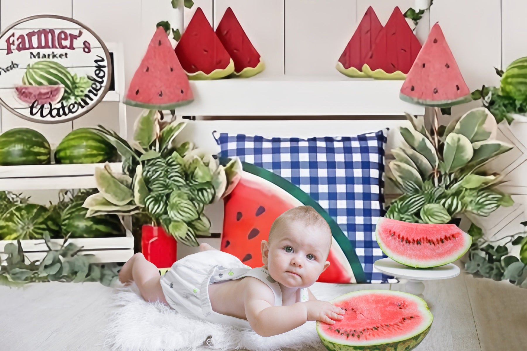 Summer Board Watermelon Market Backdrop RR3-13