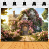 Spring Rosebuds Crawling Romantic House Backdrop RR3-16