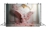 DBackdrop Classic Vintage Wall Metal Decorative Pink Wings Backdrop RR4-28