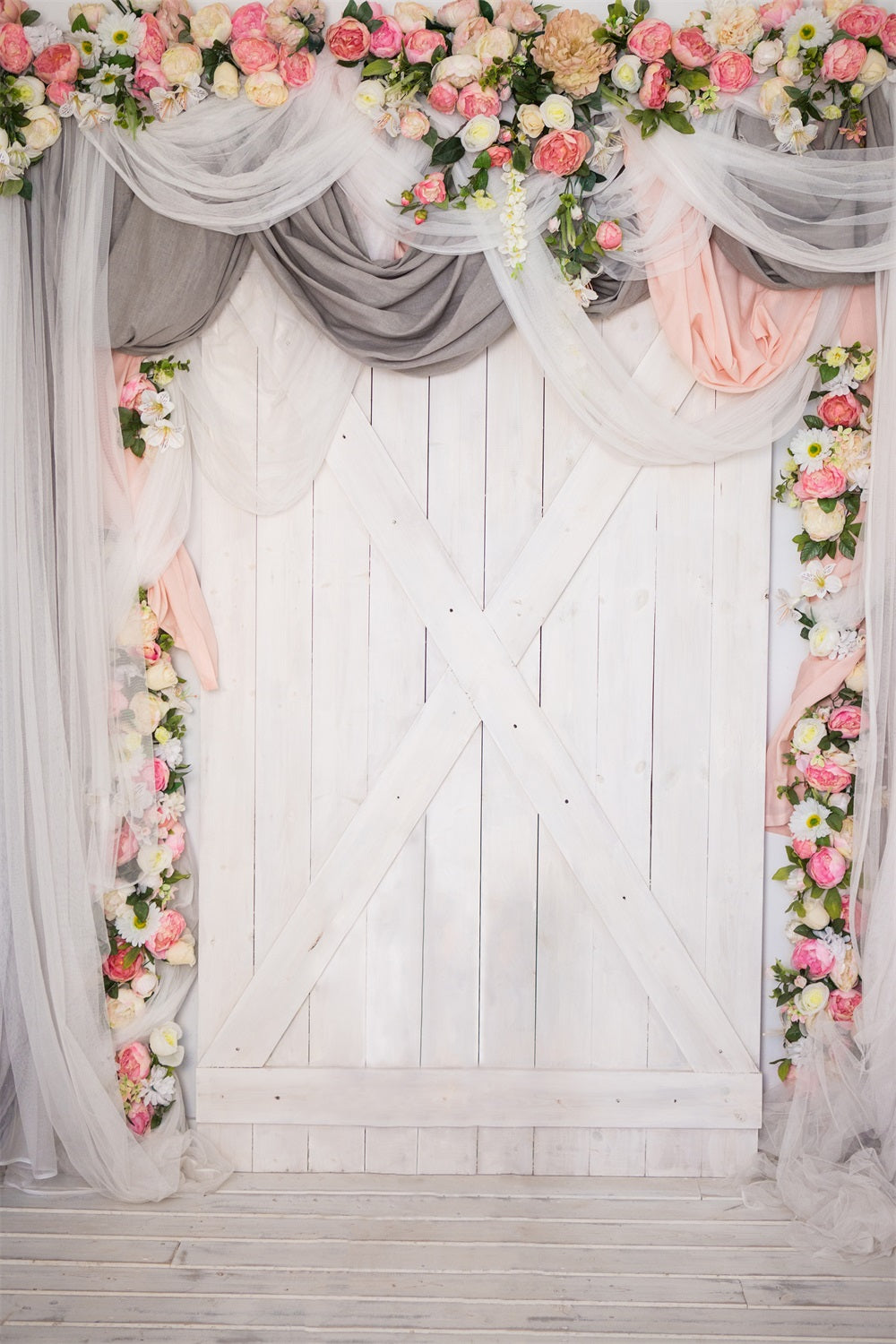 DBackdrop Flower Wedding Theme Wood Panel Backdrop RR4-37