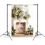 DBackdrop Rose Fireplace Holy Wedding Theme Backdrop RR4-39