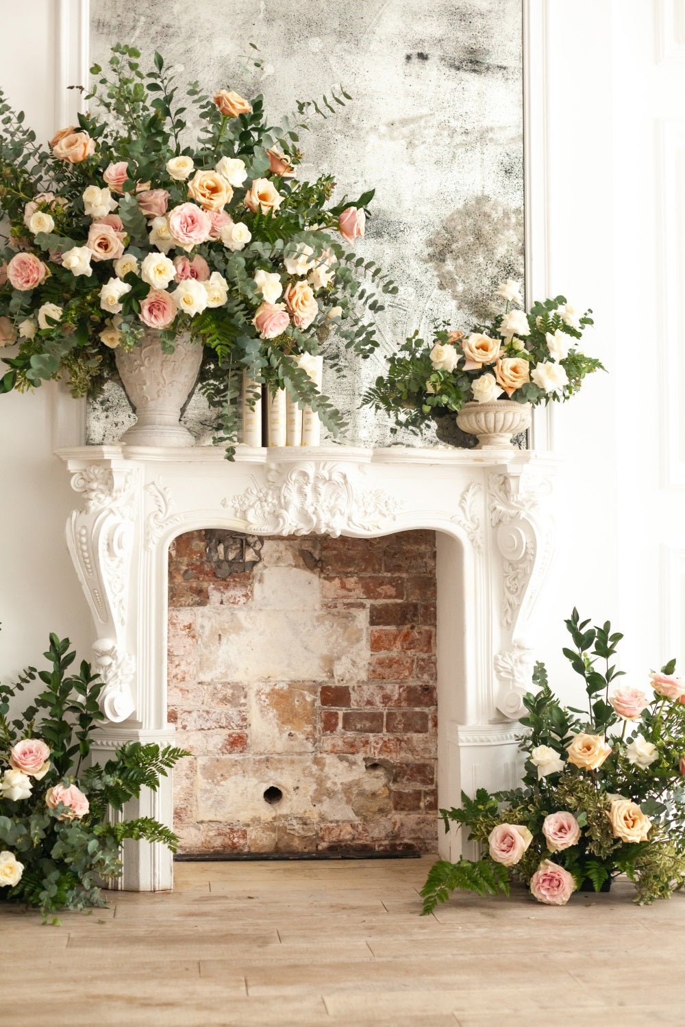 DBackdrop Rose Fireplace Holy Wedding Theme Backdrop RR4-39