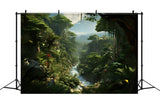 DBackdrop Mystic Rainforest Stream Adventure Theme Backdrop RR4-42