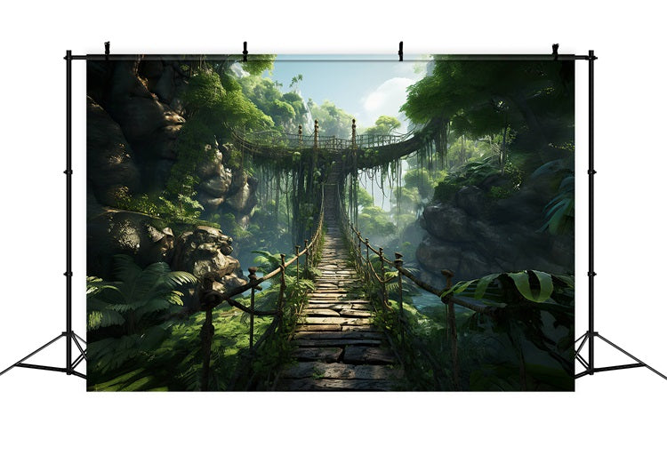 DBackdrop Mystic Forest Ancient Drawbridge Backdrop RR4-46