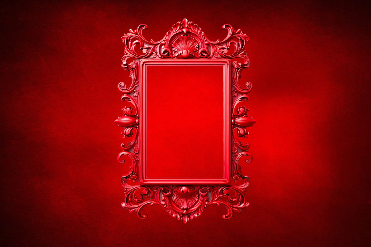 DBackdrop Art Vintage Red Rectangle Photo Frame Abstract Backdrop RR4-51