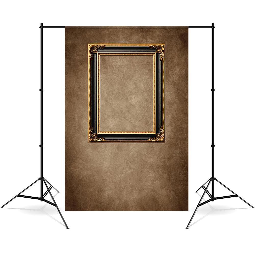 DBackdrop Art Vintage Rectangular Photo Frame Brown Abstract Backdrop RR4-53