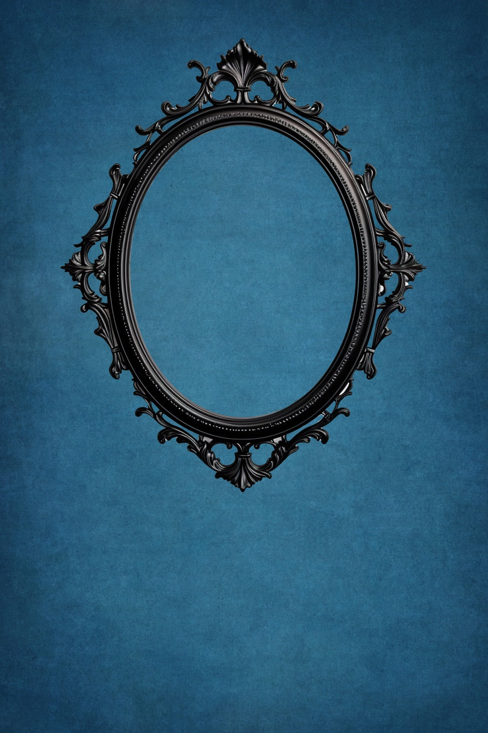 DBackdrop Art Classic Black Oval Photo Frame Blue Abstract Backdrop RR ...