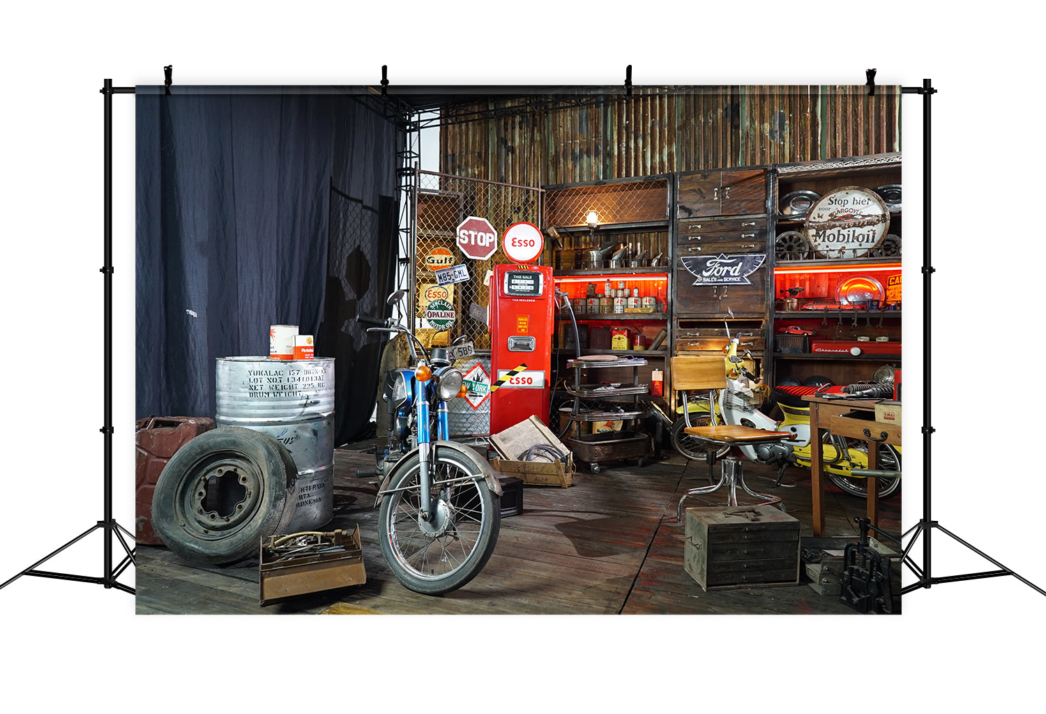 Father's Day Car Repair Shop Garage Backdrop RR5-18