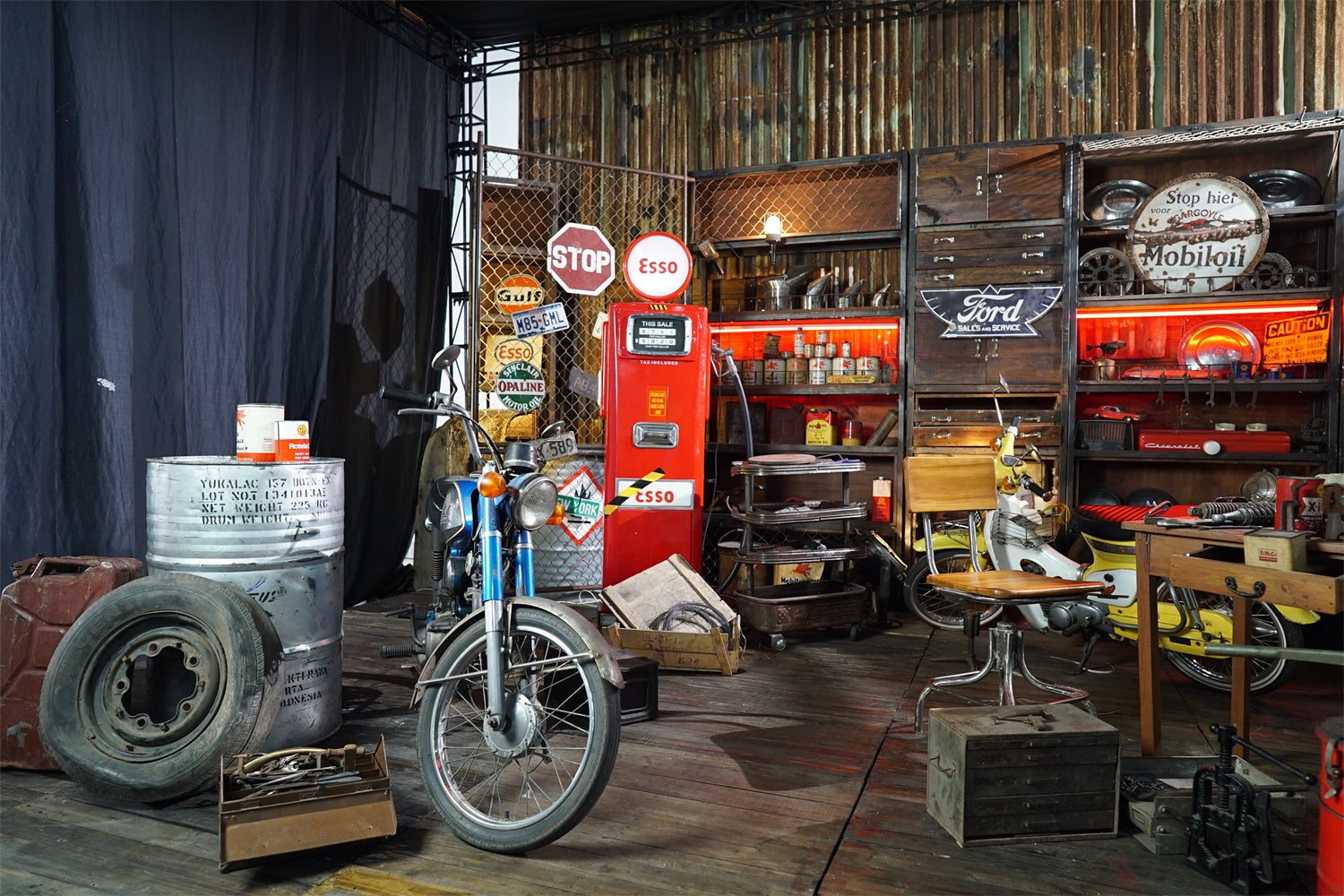 Father's Day Car Repair Shop Garage Backdrop RR5-18