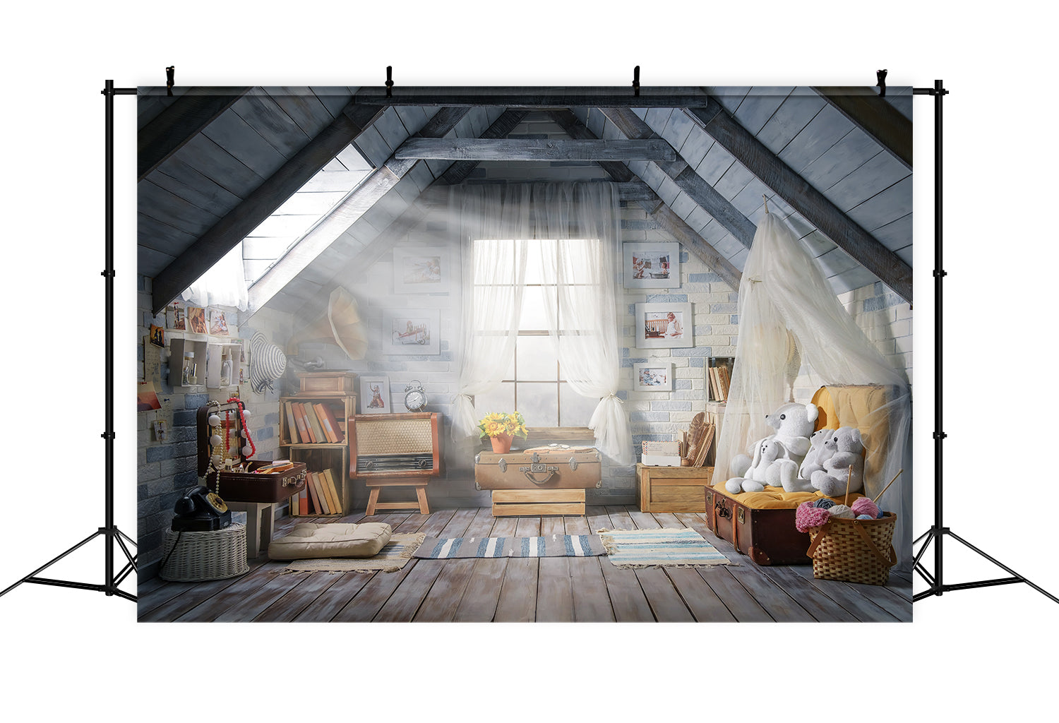 Children's Playroom Attic Photography Backdrop RR5-20