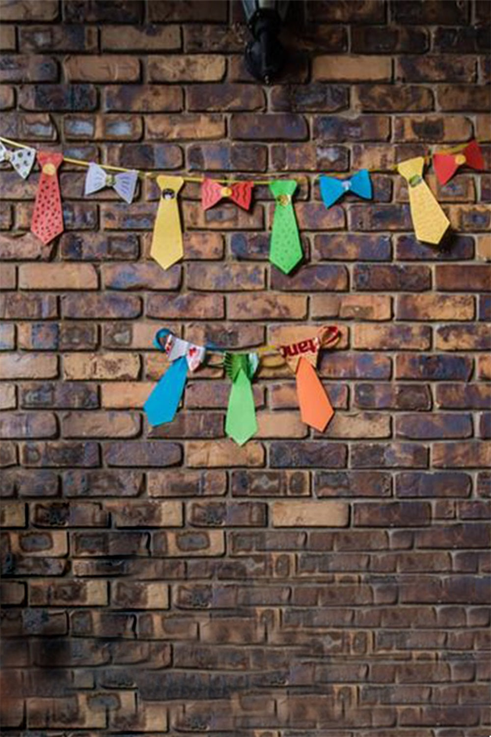 Father's Day Brick Wall Tie Banner Backdrop RR5-21