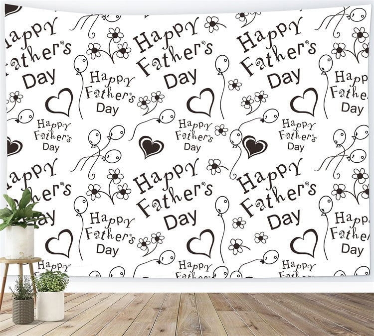 Father's Day Hand Draw Lettering Backdrop RR5-29