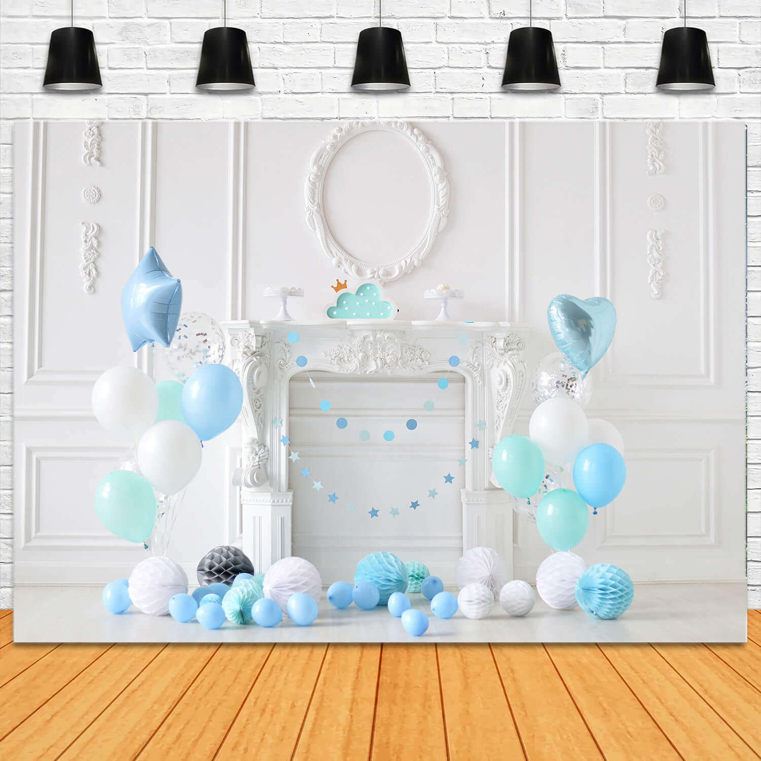 Balloon Decoration Kid's Birthday Backdrop RR5-34