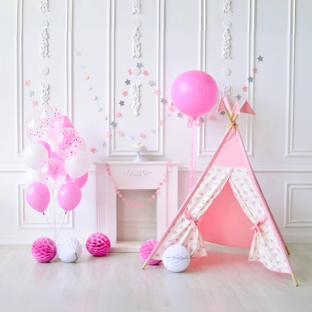 Baby Birthday Cake Smash Pink Backdrop RR5-37