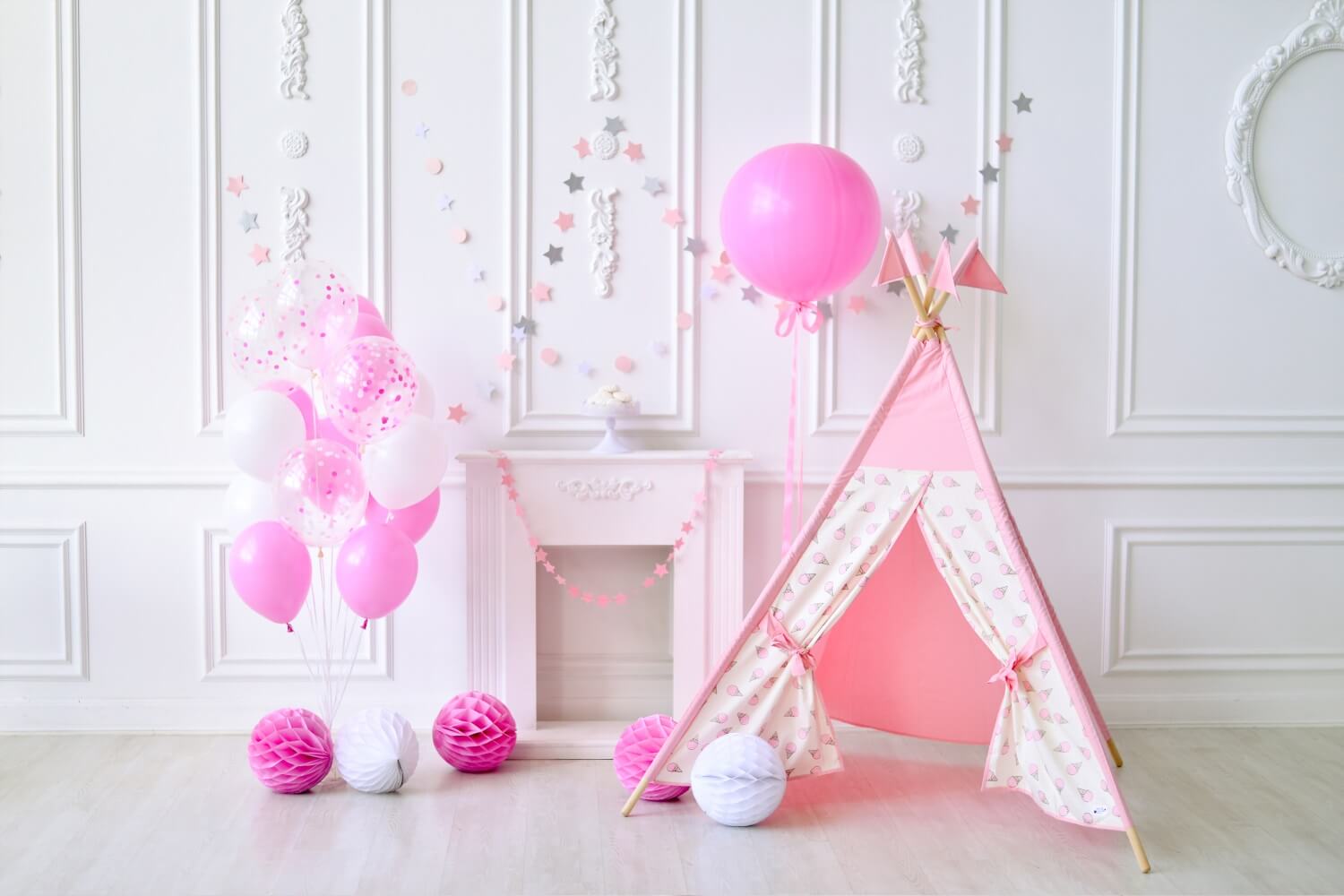 Baby Birthday Cake Smash Pink Backdrop RR5-37