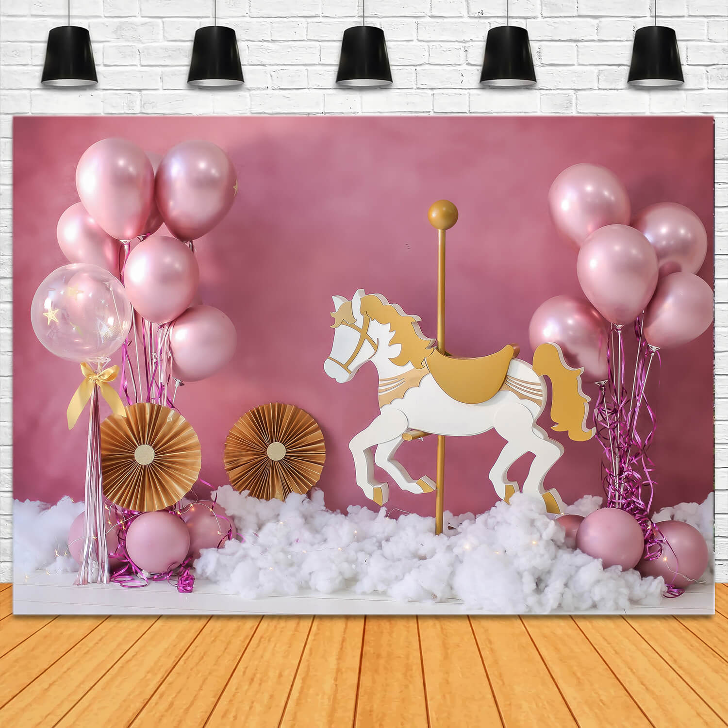 Pink Balloons Kid’s Party Decoration Backdrop RR5-39