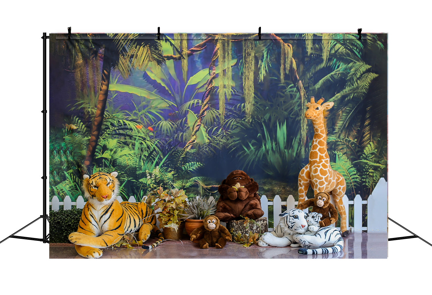 Jungle Animals Safari Kids Party Backdrop RR5-45