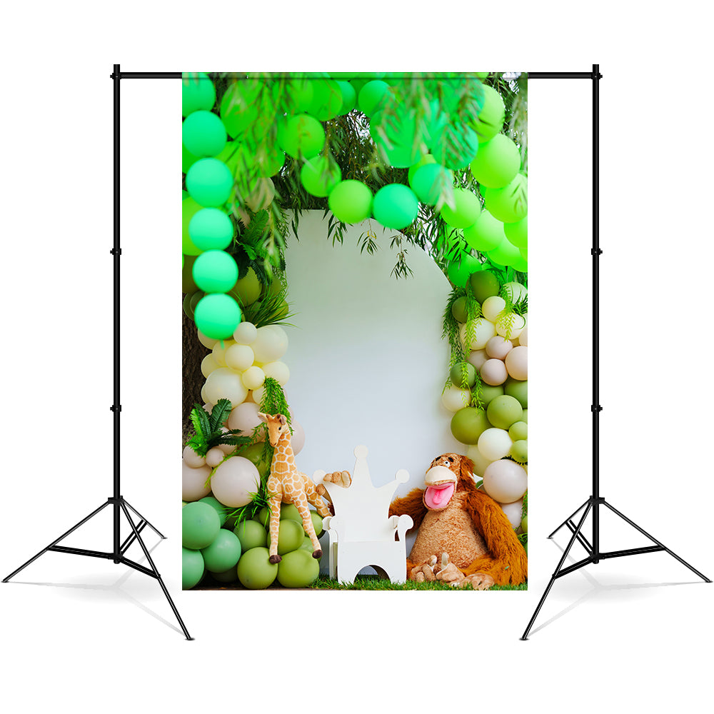 Wildlife Jungle Birthday Party Decoration Backdrop RR5-46