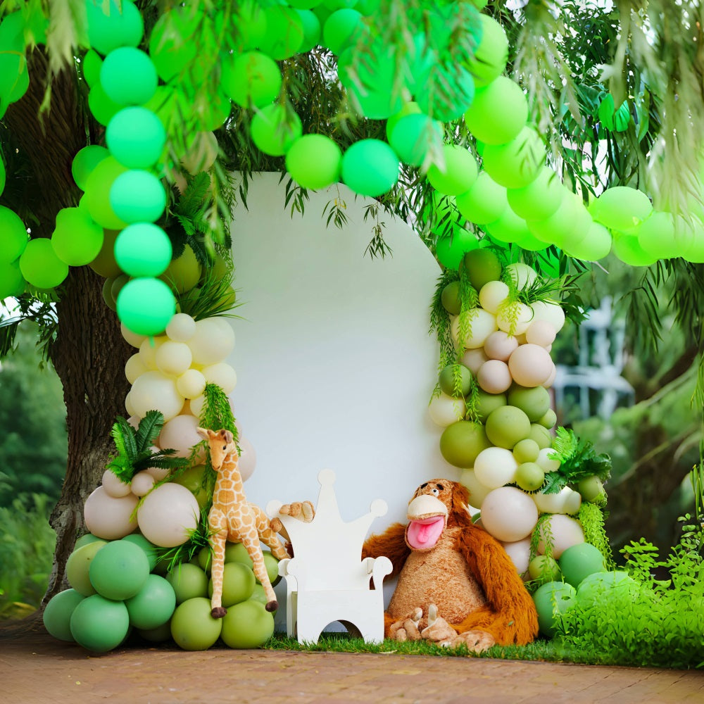 Wildlife Jungle Birthday Party Decoration Backdrop RR5-46