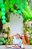 Wildlife Jungle Birthday Party Decoration Backdrop RR5-46