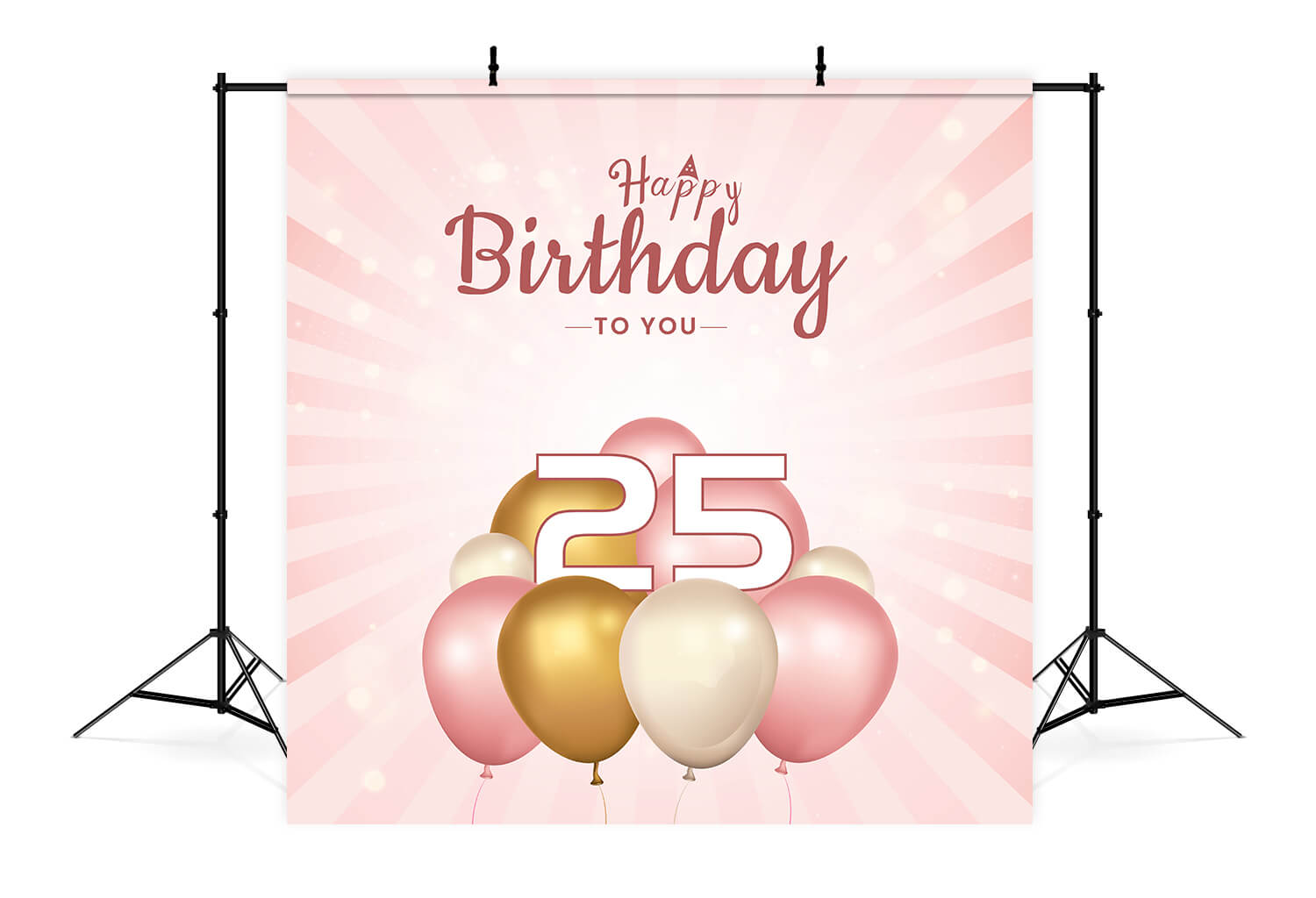 25th Happy Birthday Decoration Custom Backdrop RR5-55