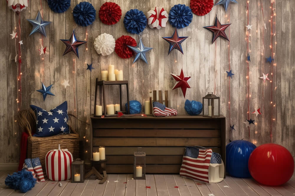 Independence Day Decoration Photography Backdrop RR6-14