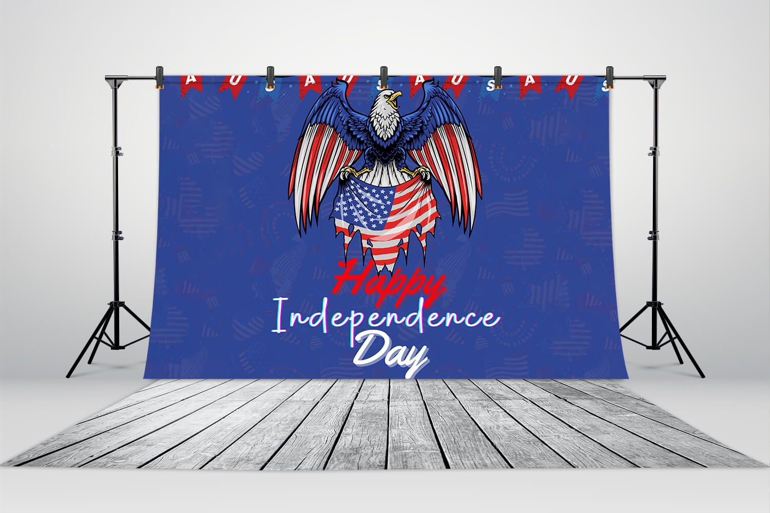 American Eagle Flag Independence Day Backdrop RR6-15