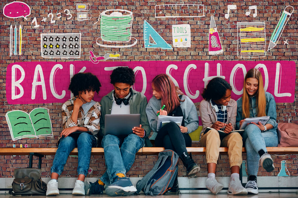 Back to School Brick Wall Photography Backdrop RR6-26